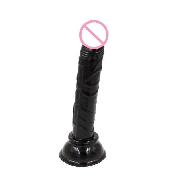 Black Dildo With A Pink Head